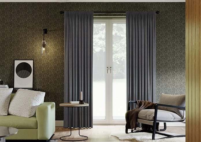 Genoa Faux Silk (Blackout), Night Shimmer - Made to Measure Curtains - Image 3